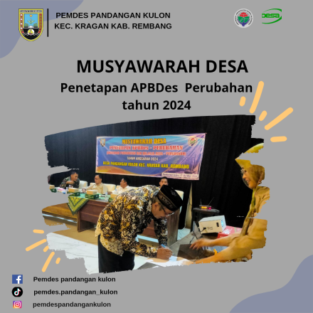 MUSYAWARAH DESA PENETAPAN APBDES PERUBAHAN TAHUN 2024